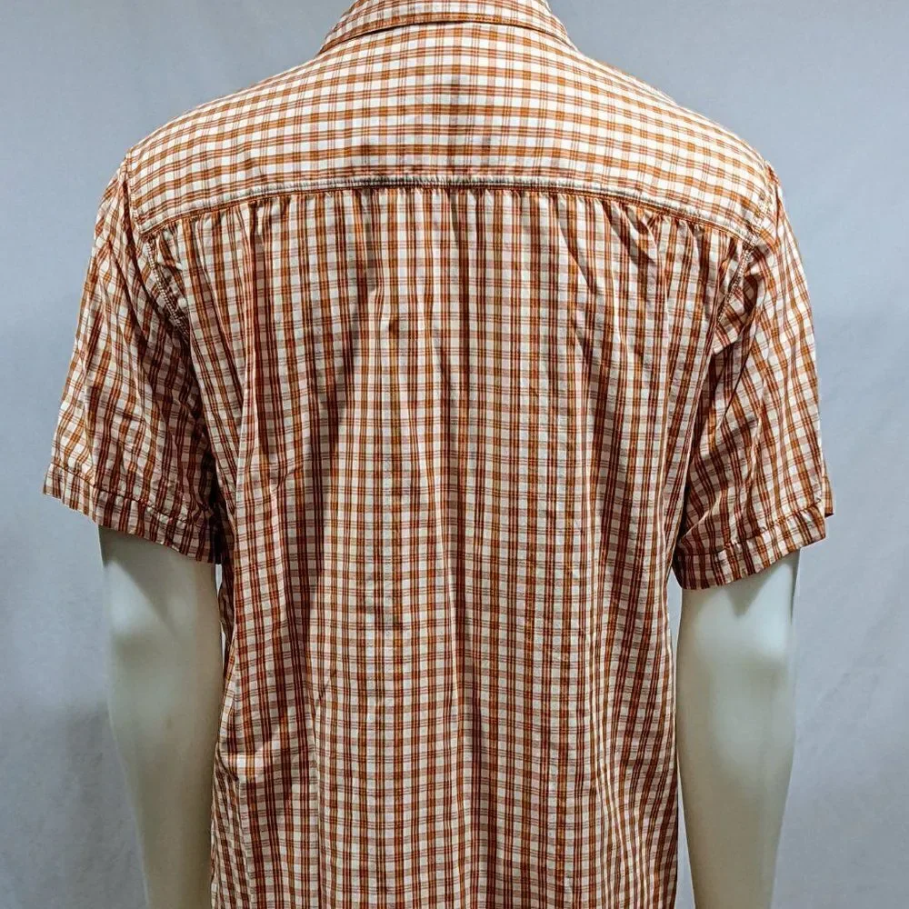 ‎THE NORTH FACE orange plaid short sleeve
